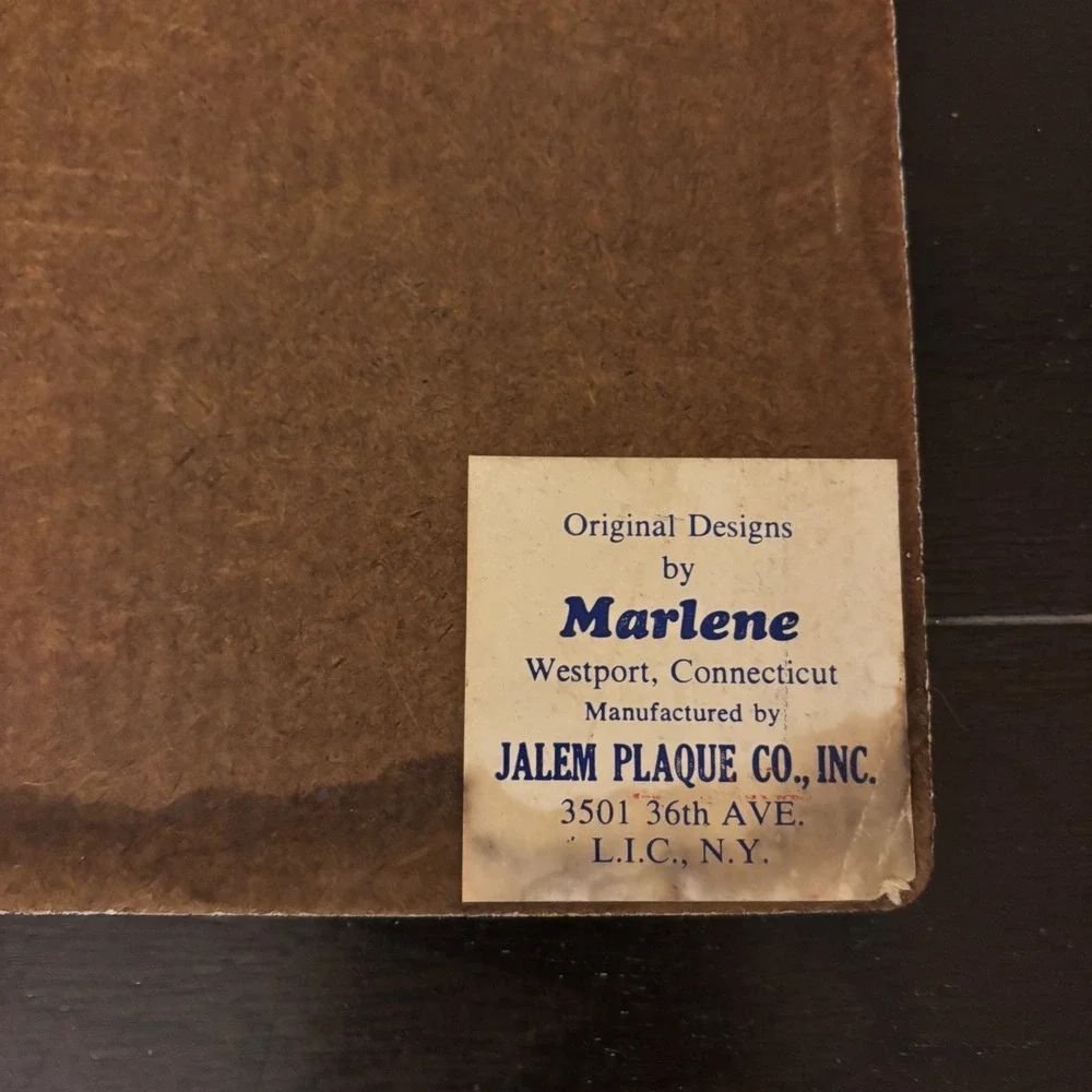 Vintage 1970 Marlene Jalem Plaque Co | Potted Flower Series 3pc Set | Beveled